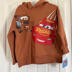 Disney Brown Kids Hoodie Cars Lightning McQueen & Mater Graphic